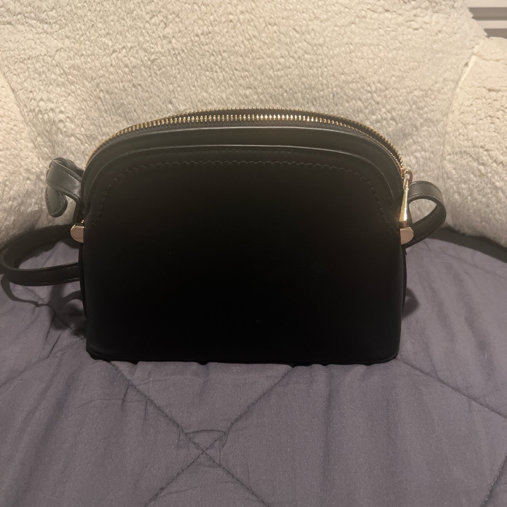 Target Black and Gold Crossbody Bag with Sleek Design
